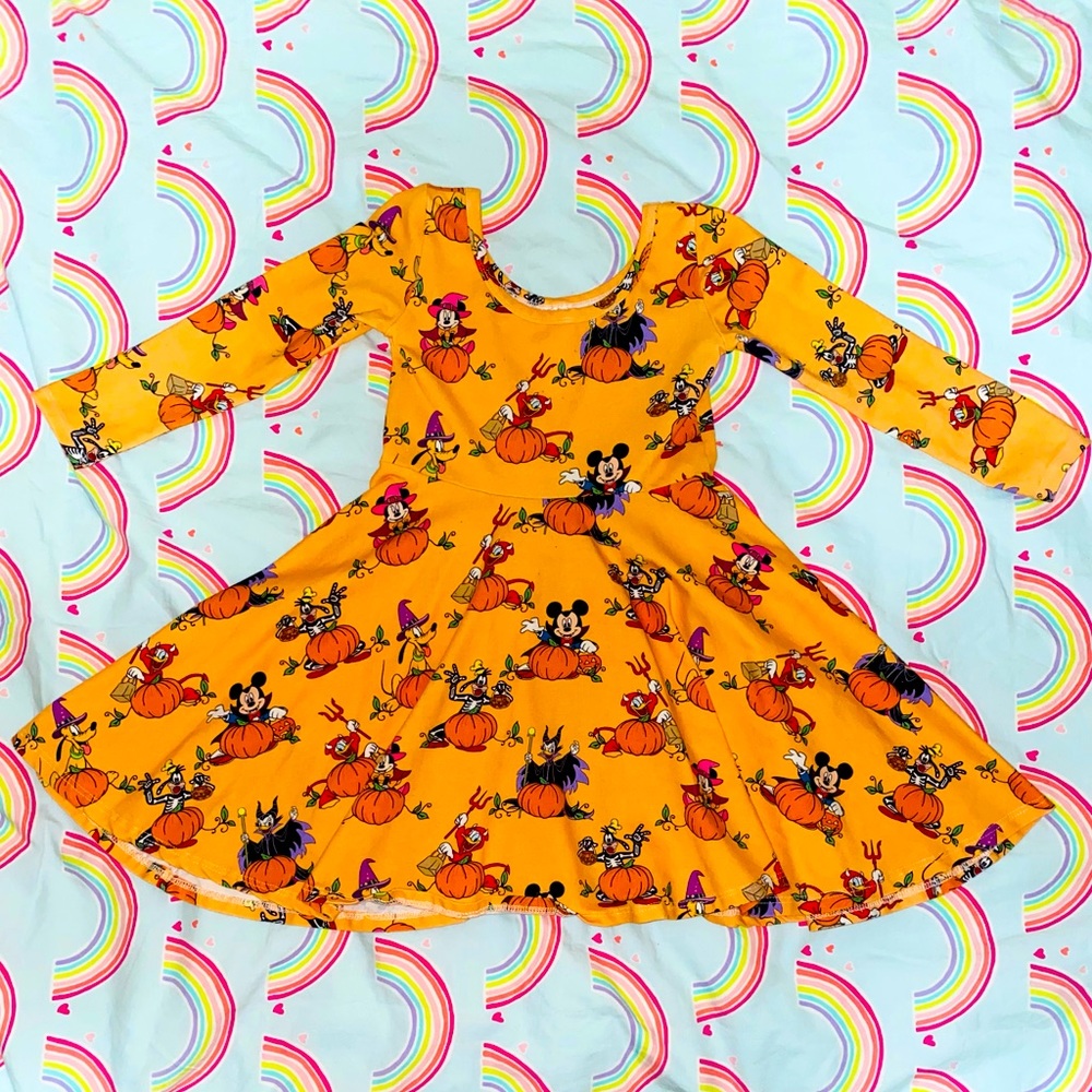 Wild Rich Kids Long Sleeve Mickey Halloween Dress